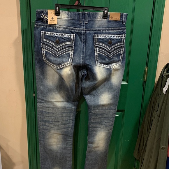 Men's Slim Fit Jeans - Blue - Picture 2 of 6